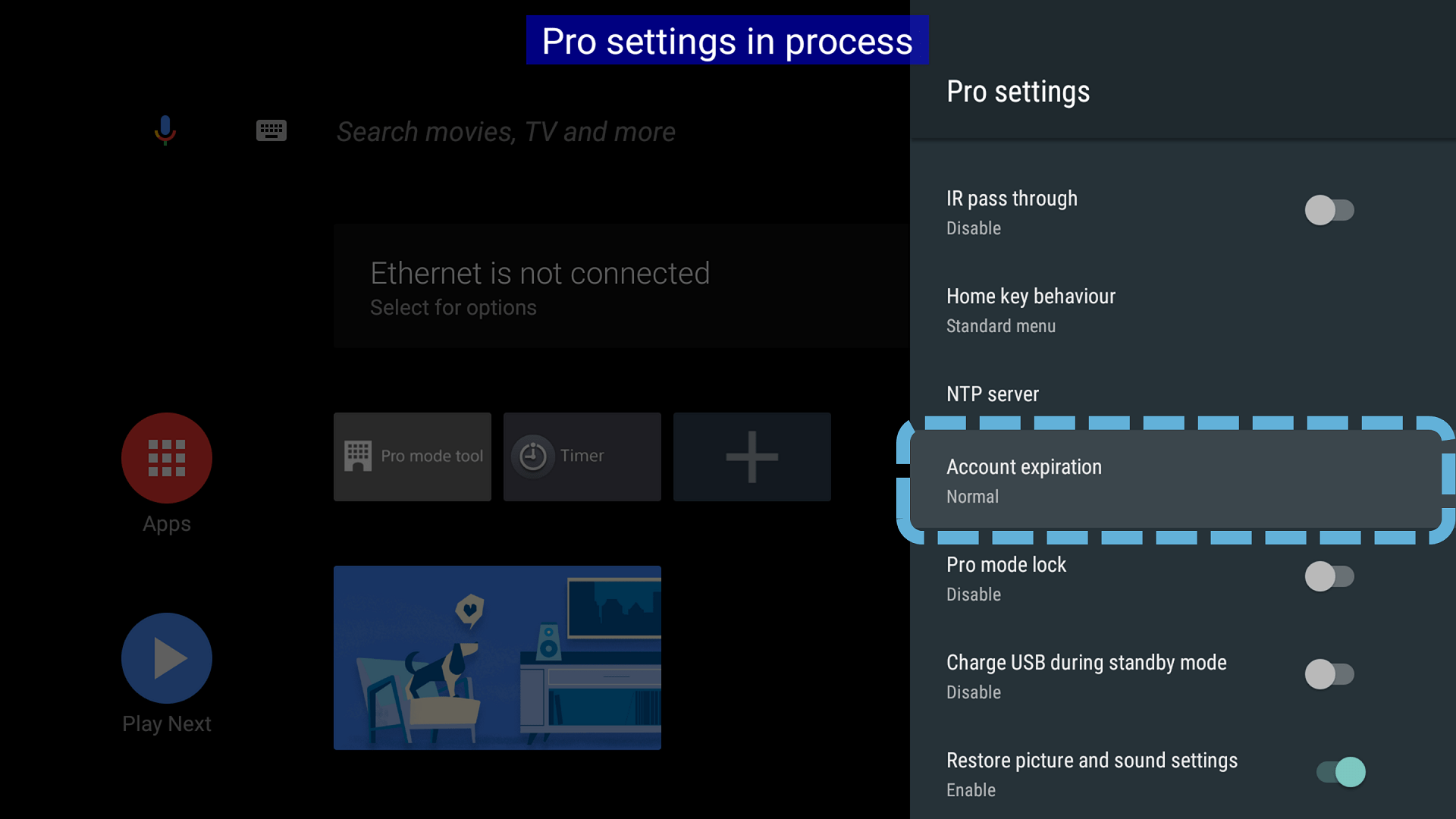 sony account settings